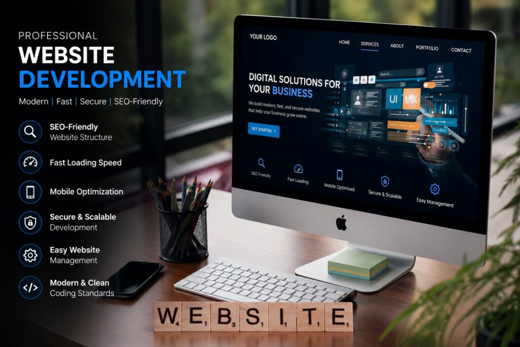 Professional website development and UI/UX design services.