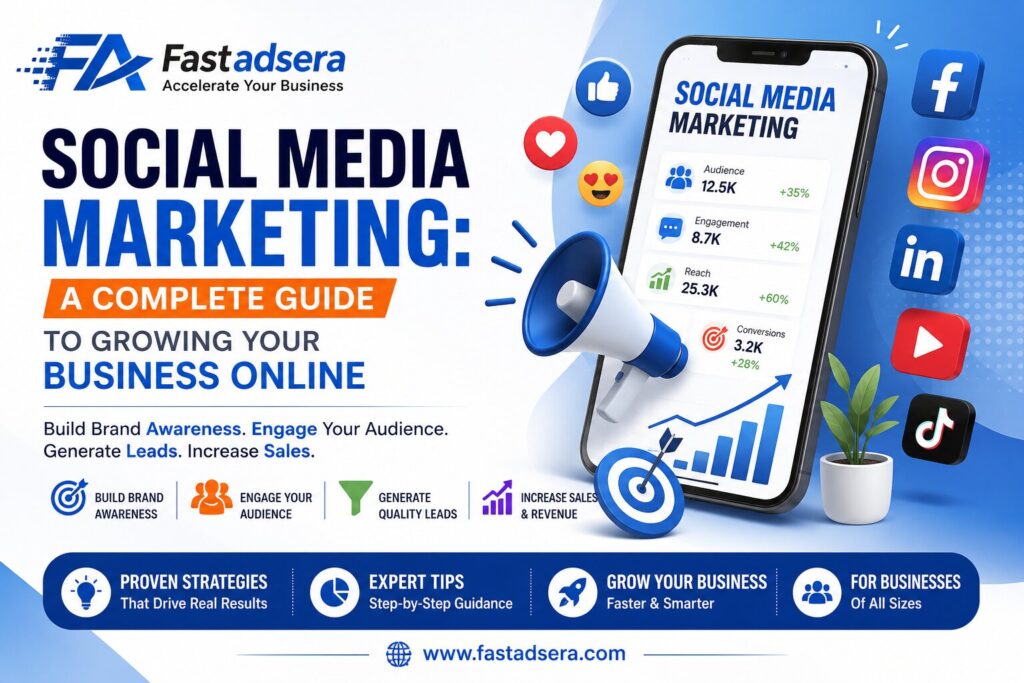 Social Media Marketing guide for growing your business online with Facebook, Instagram, LinkedIn, and digital marketing strategies.